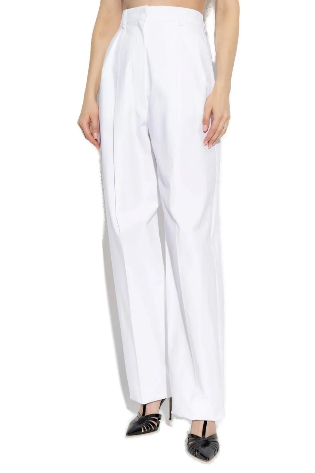 High-Waisted Wide-Leg Trousers
