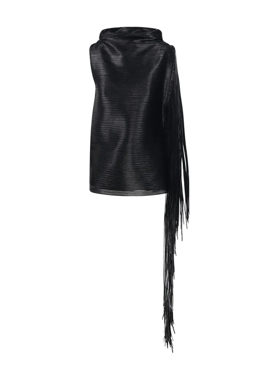 Asymmetric Fringe Top