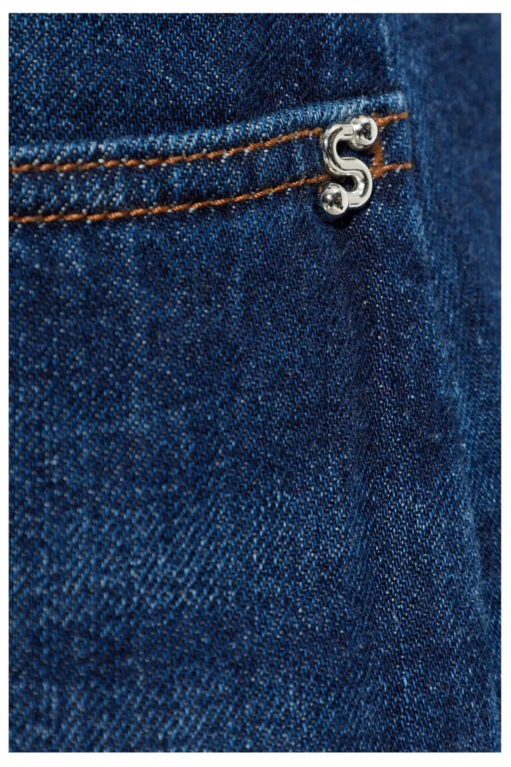 High-Waisted Wide-Leg Jeans With Snap Button Closure