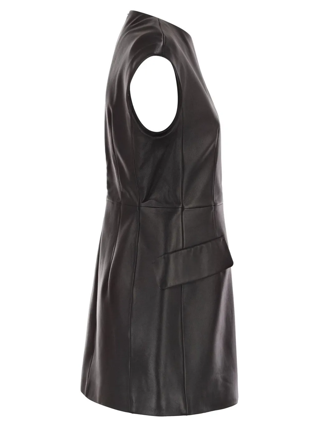 Sleeveless Leather Dress