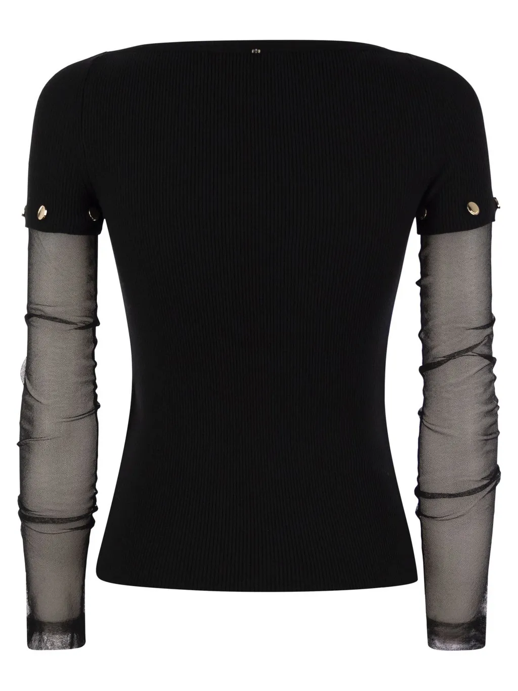 Long Sleeve Top With Mesh Sleeves