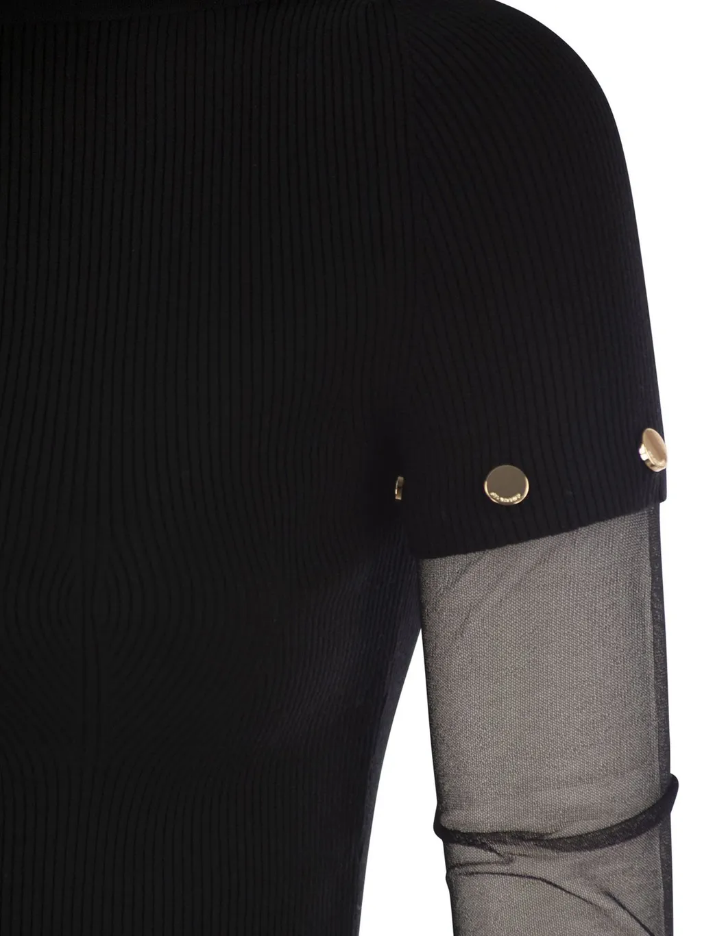 Long Sleeve Top With Mesh Sleeves
