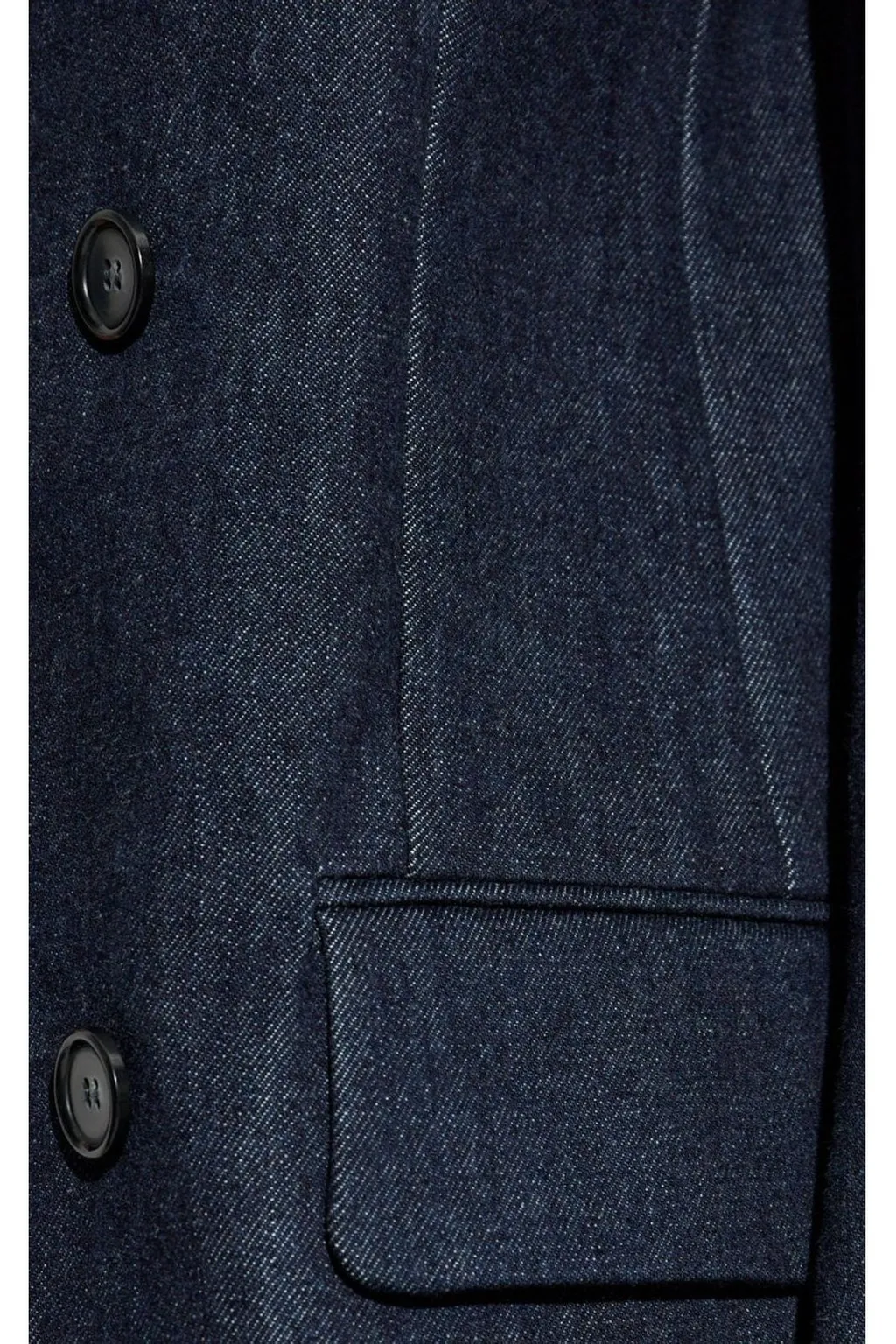 Double-Breasted Denim Blazer