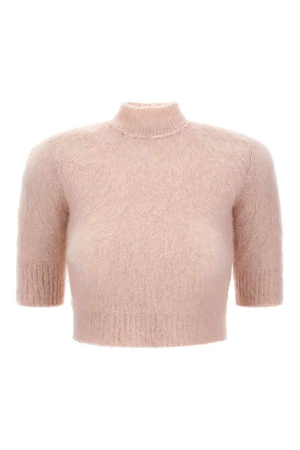 Cropped Mock Neck Sweater