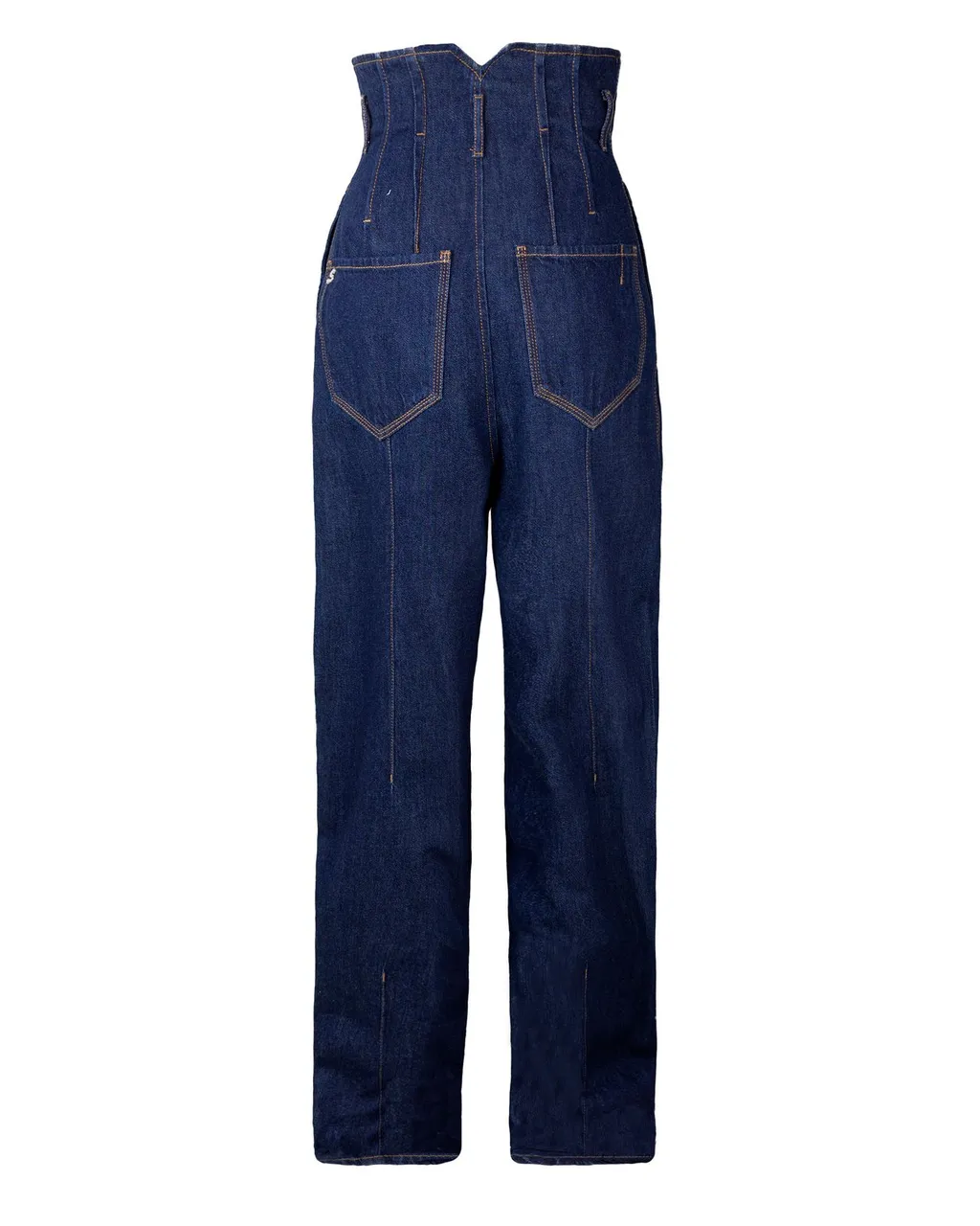 High-Waisted Denim Jumpsuit