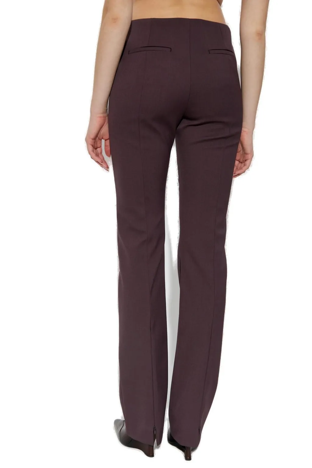 High-Waisted Flared Trousers