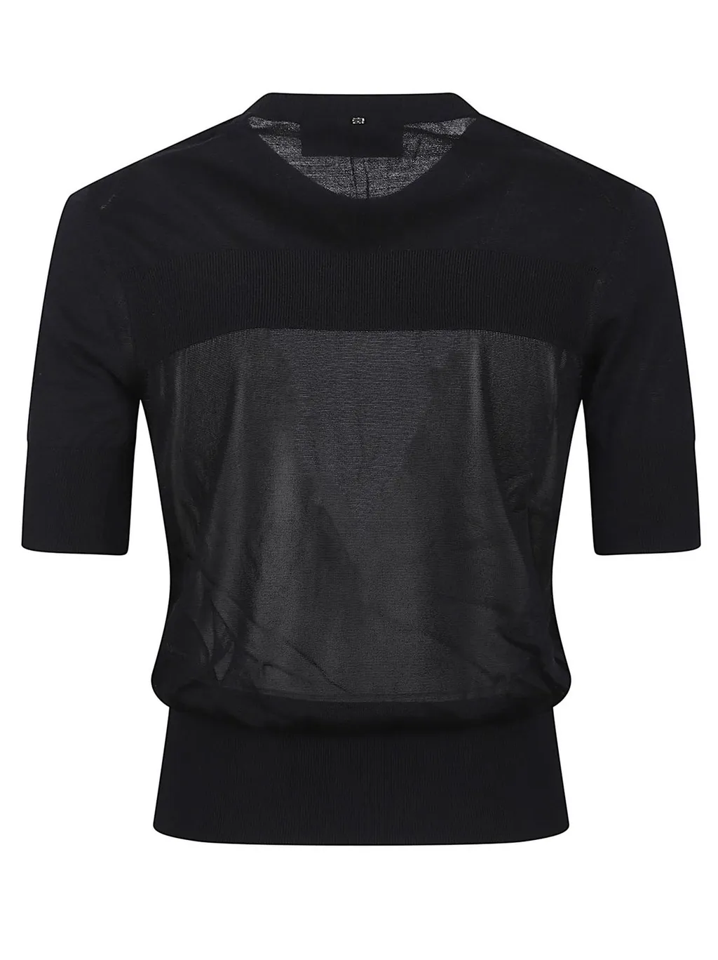 Mesh Panel Knit Top