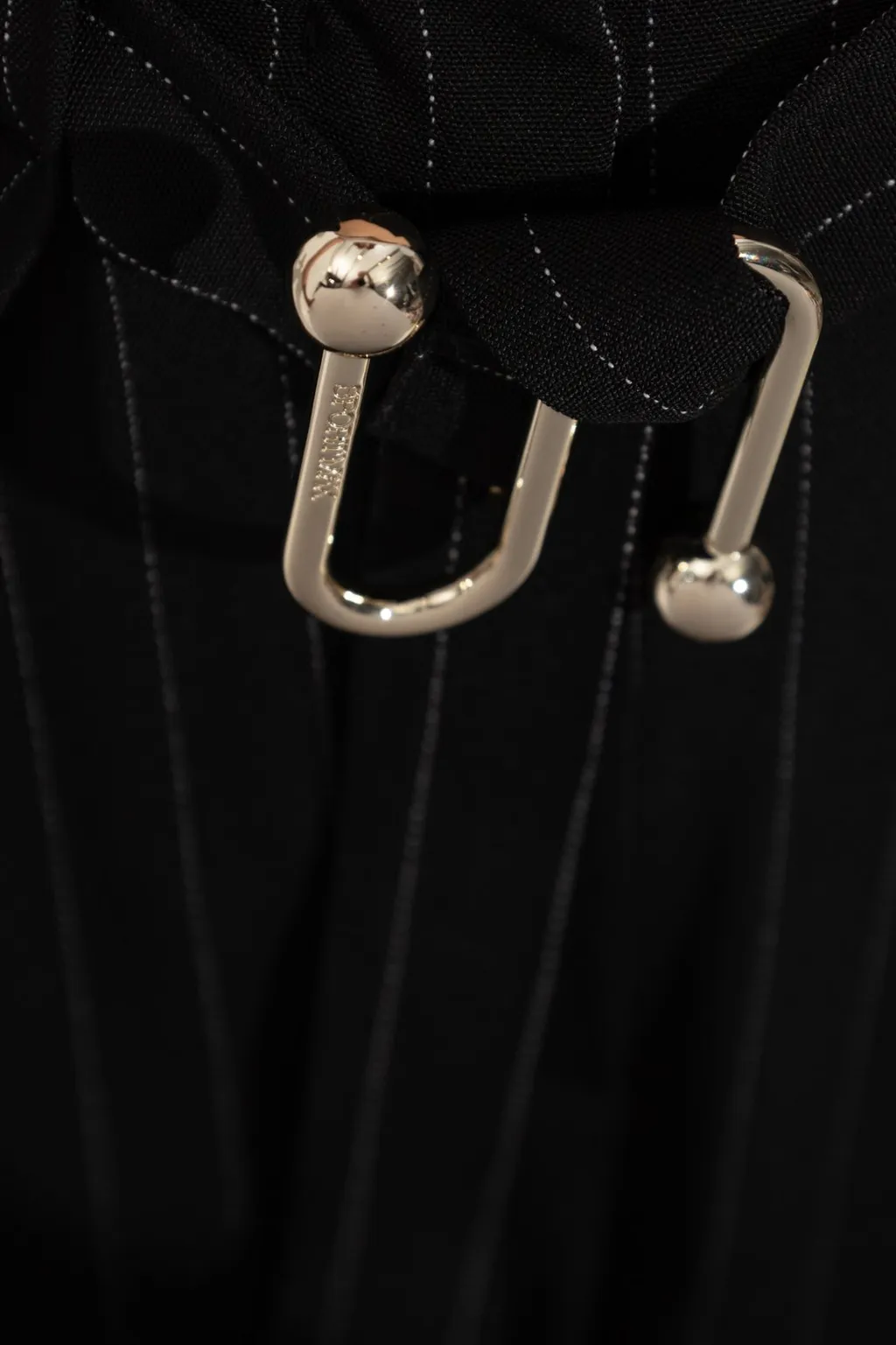 Pinstripe Wide-Leg Trousers