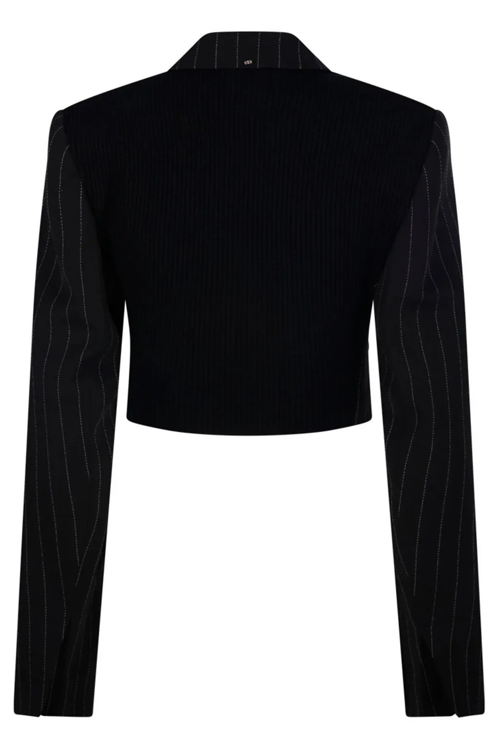 Cropped Pinstripe Blazer