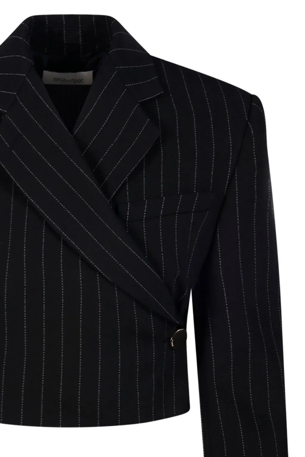 Cropped Pinstripe Blazer