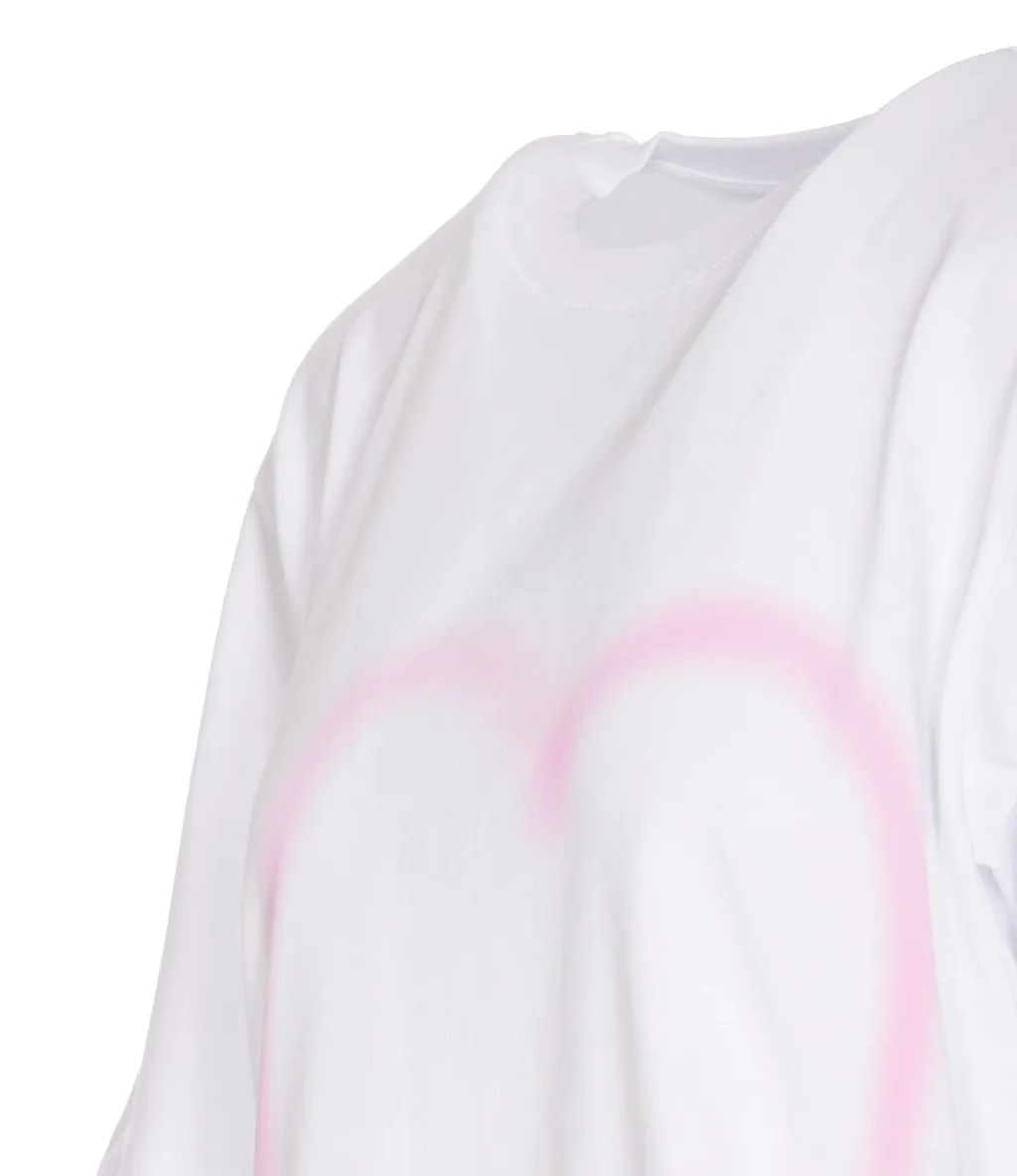 T-Shirt With Hearts Print