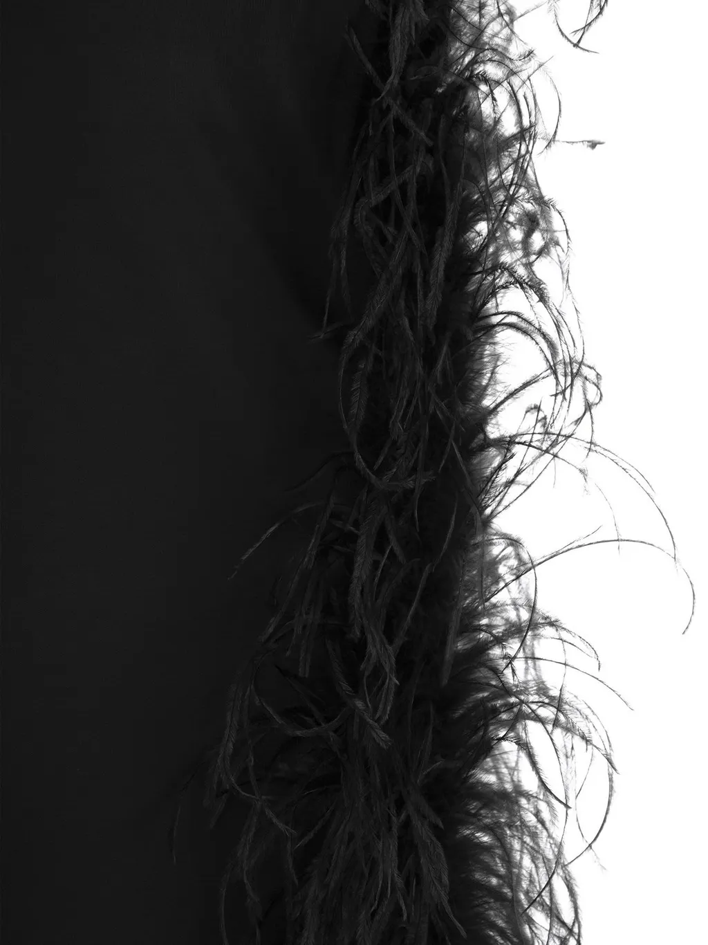 Feather Trimmed Slip Dress