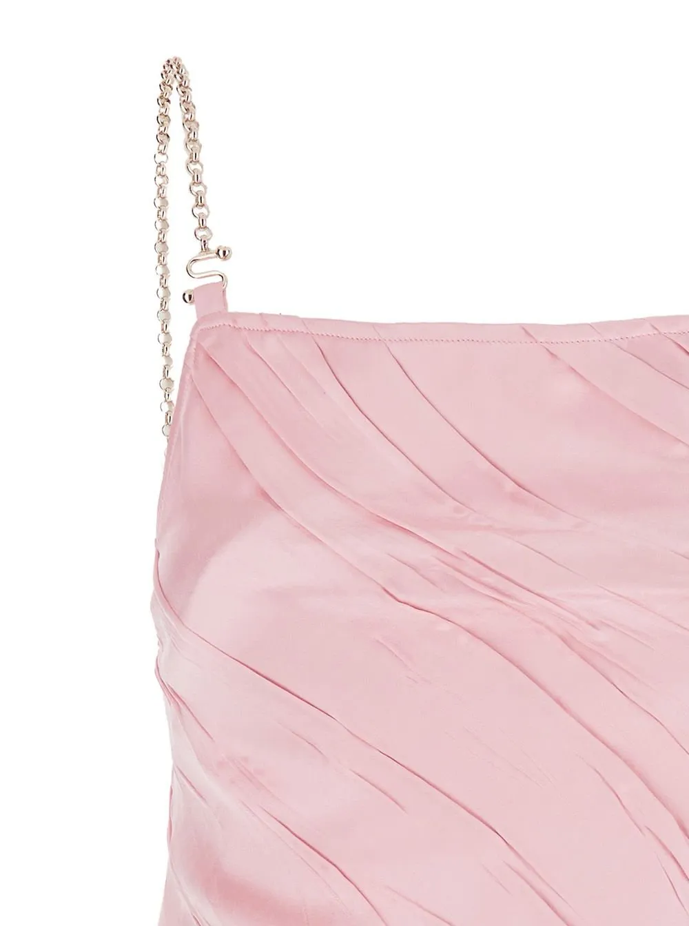 Satin Slip Dress With Chain Straps