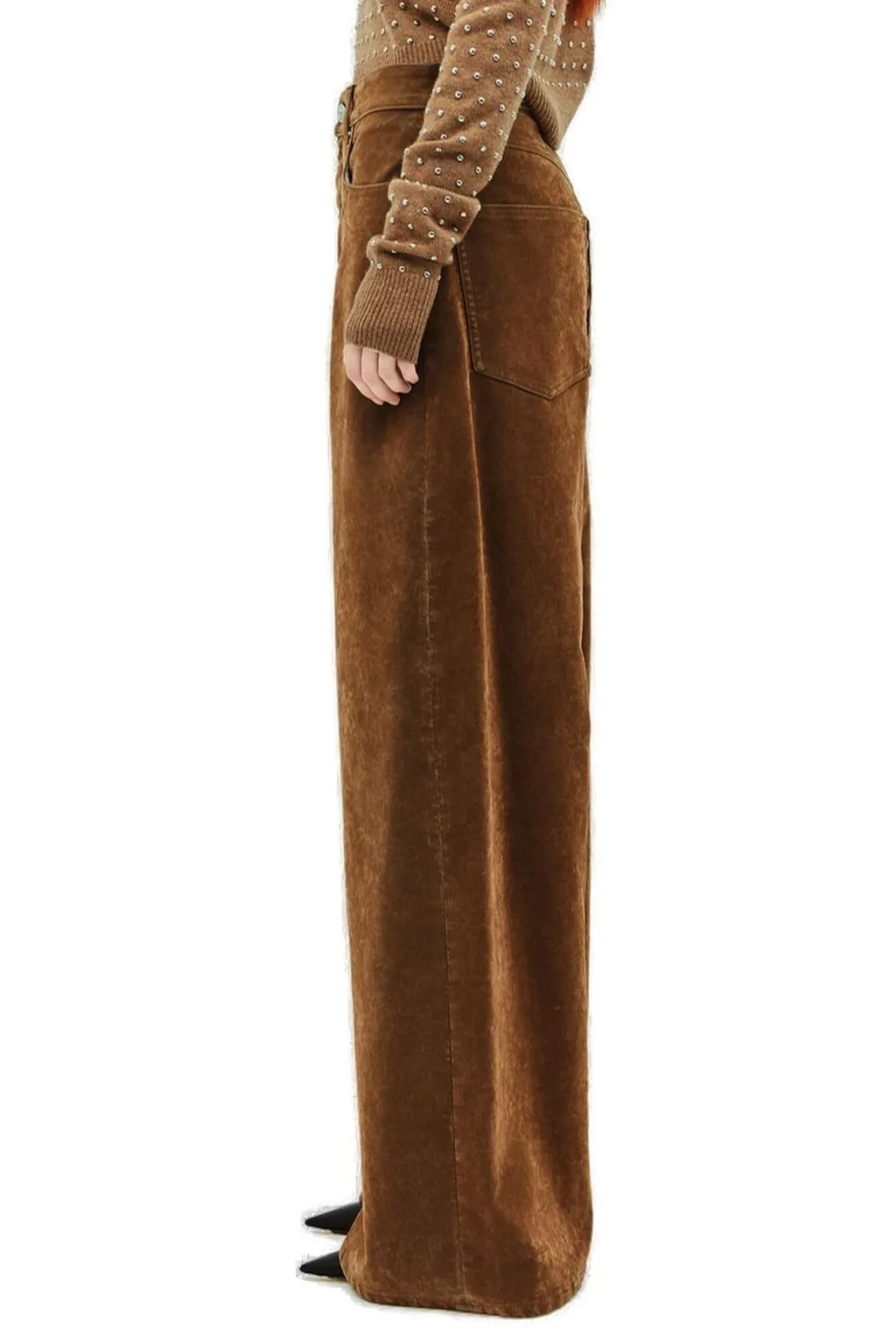 Wide-Leg Corduroy Pants