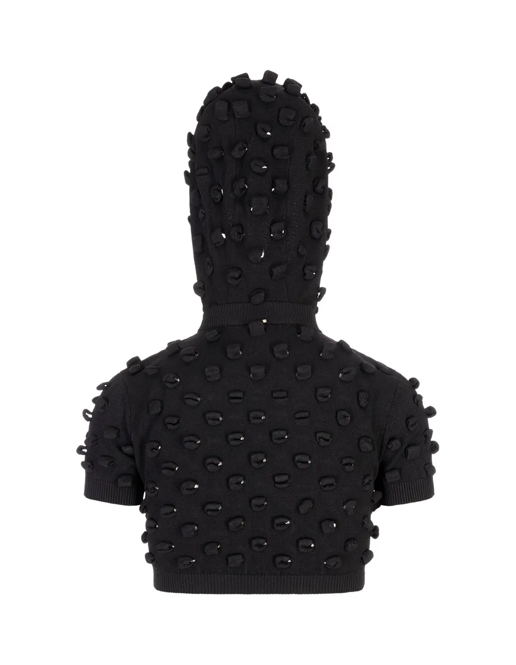 Cropped Hoodie With Appliqué