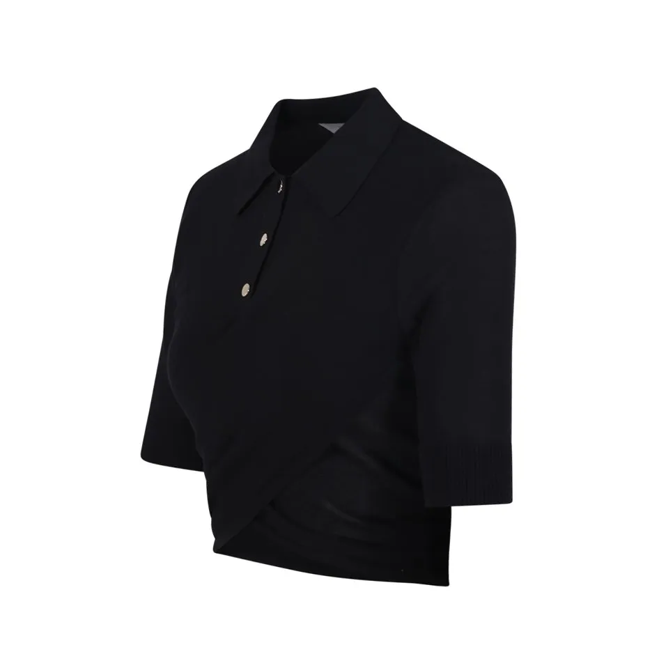 Cropped Polo Shirt
