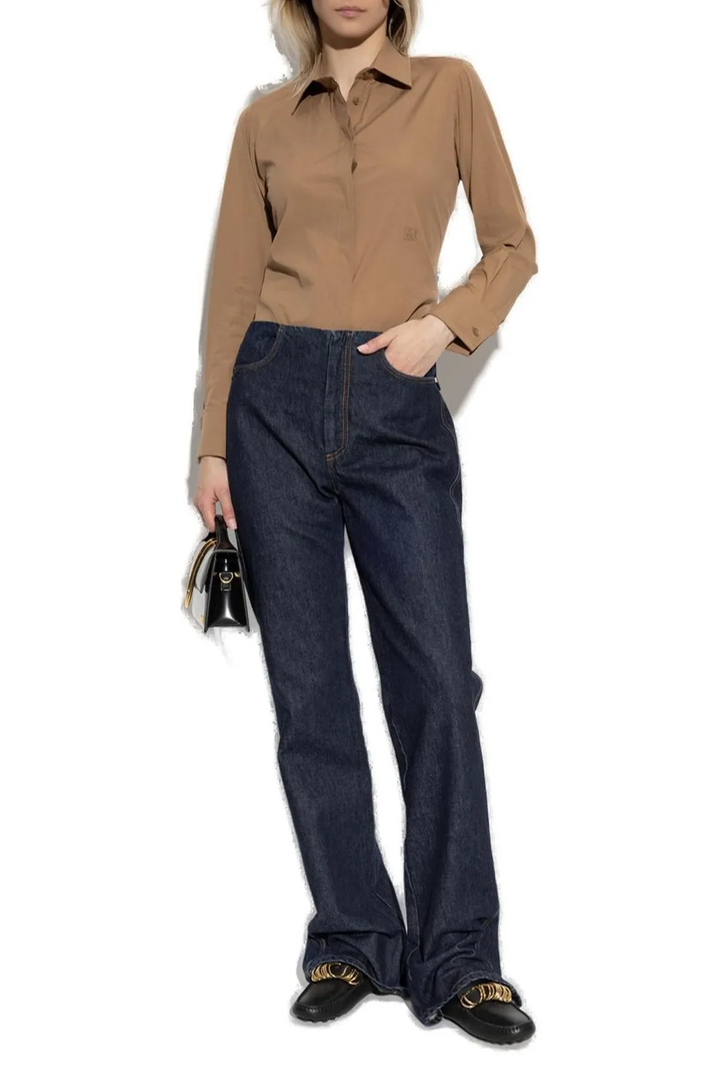 High-Waisted Straight-Leg Jeans