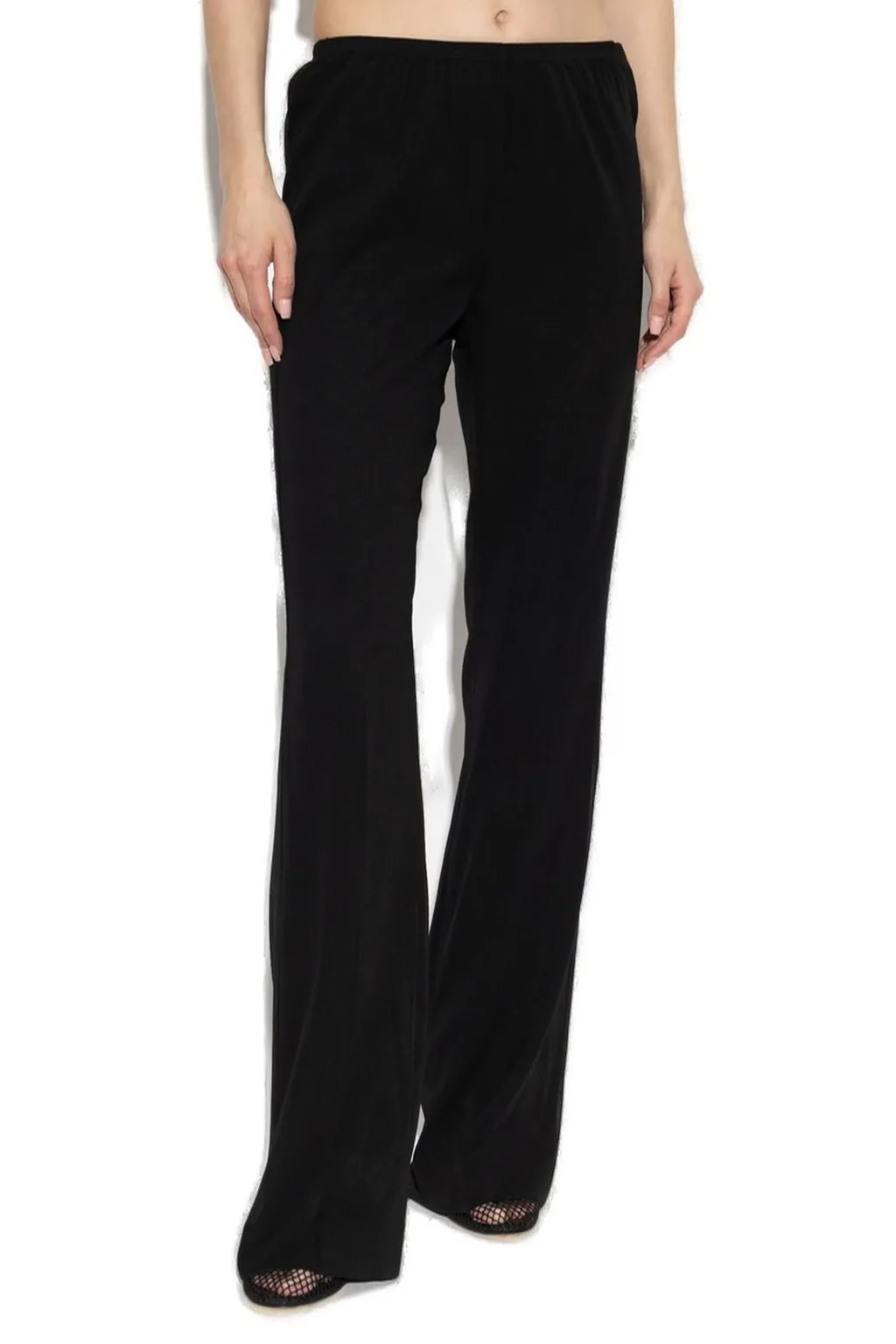 High-Waisted Flared Trousers