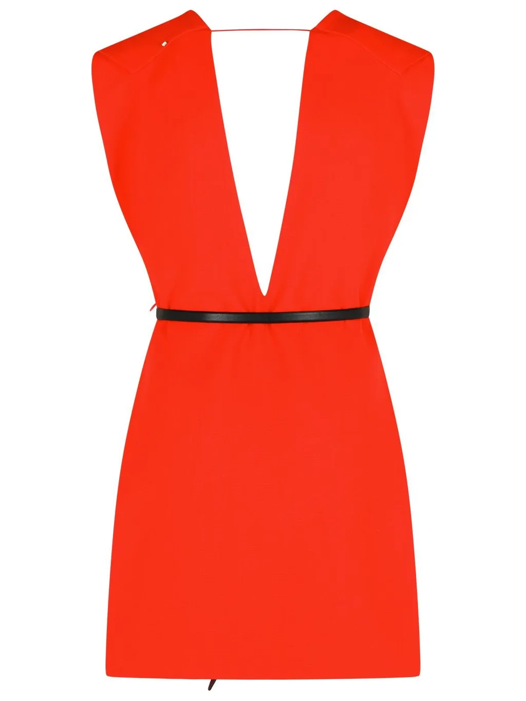 V-Neck Mini Dress With Belt