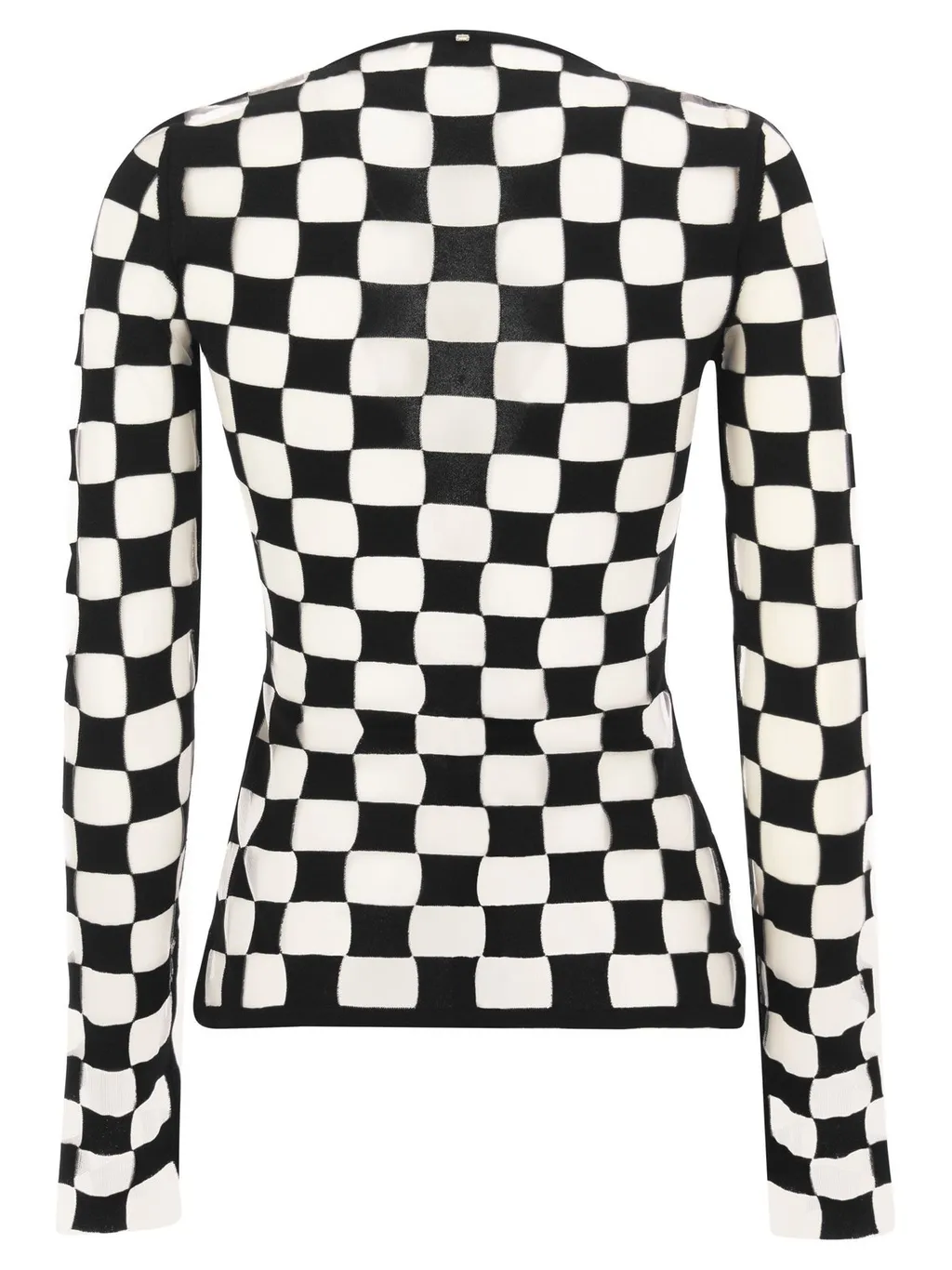 Checkerboard Knit Top