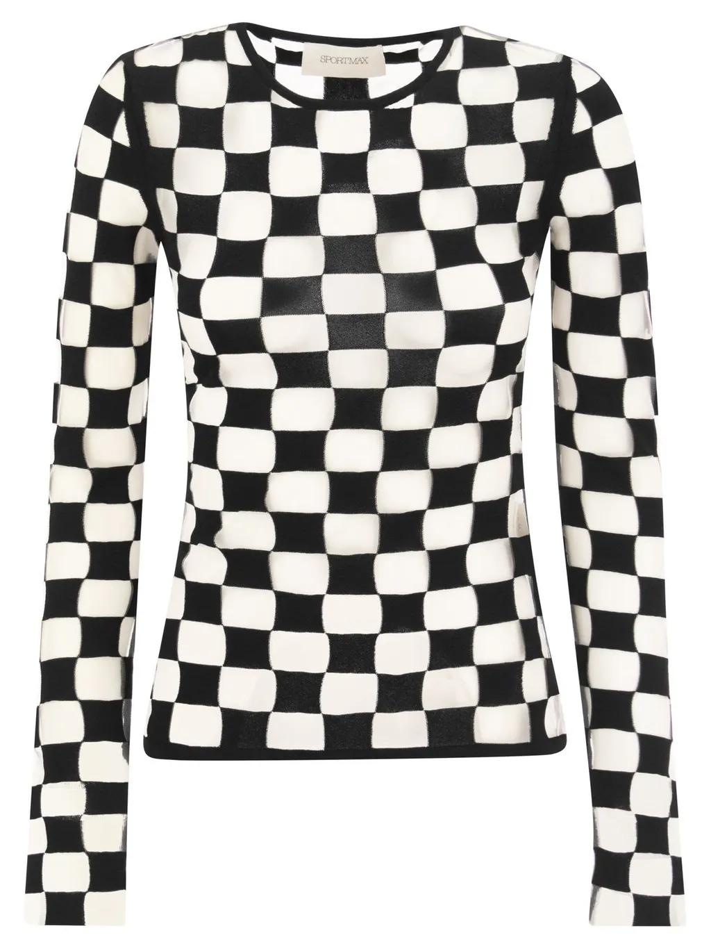 Checkerboard Knit Top