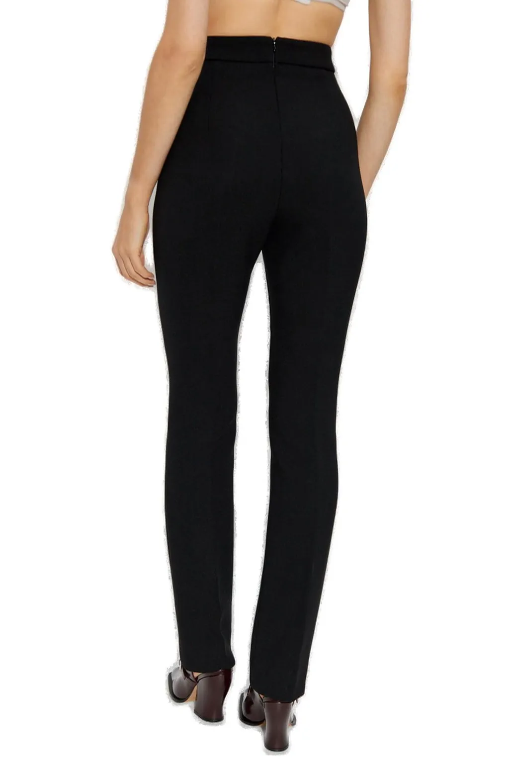 High-Waisted Straight-Leg Trousers
