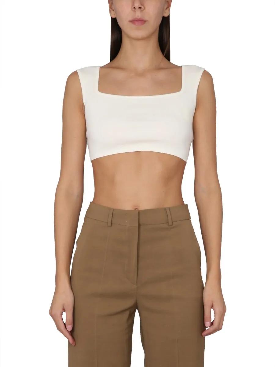 Cropped Square Neck Tank Top