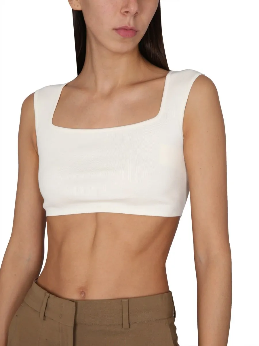 Cropped Square Neck Tank Top