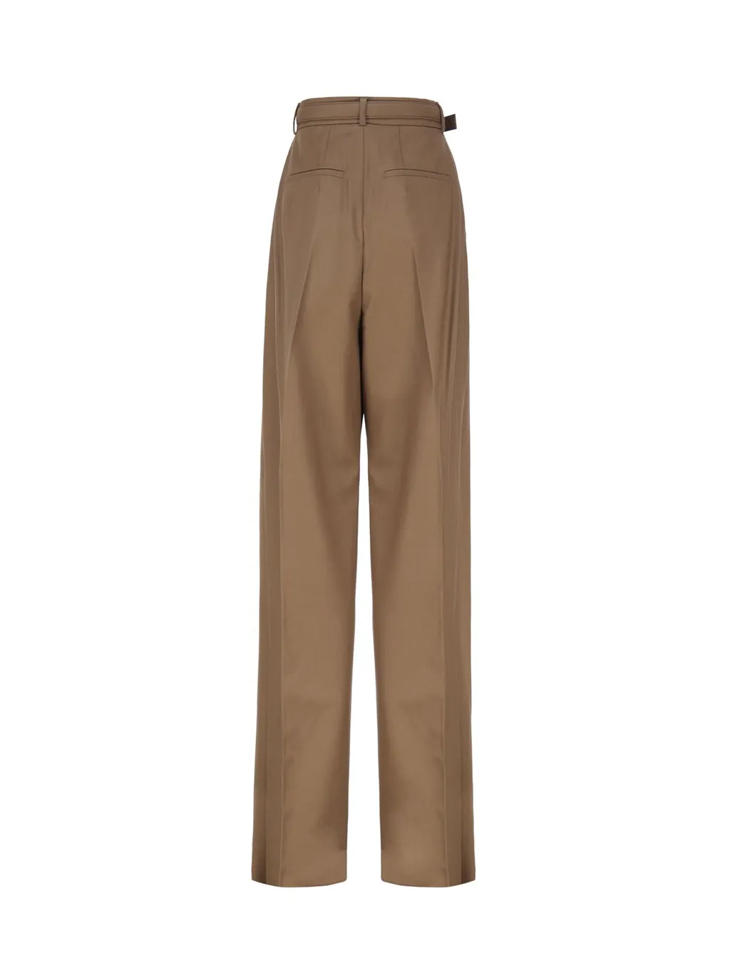 High-Waisted Pleated Wide-Leg Trousers