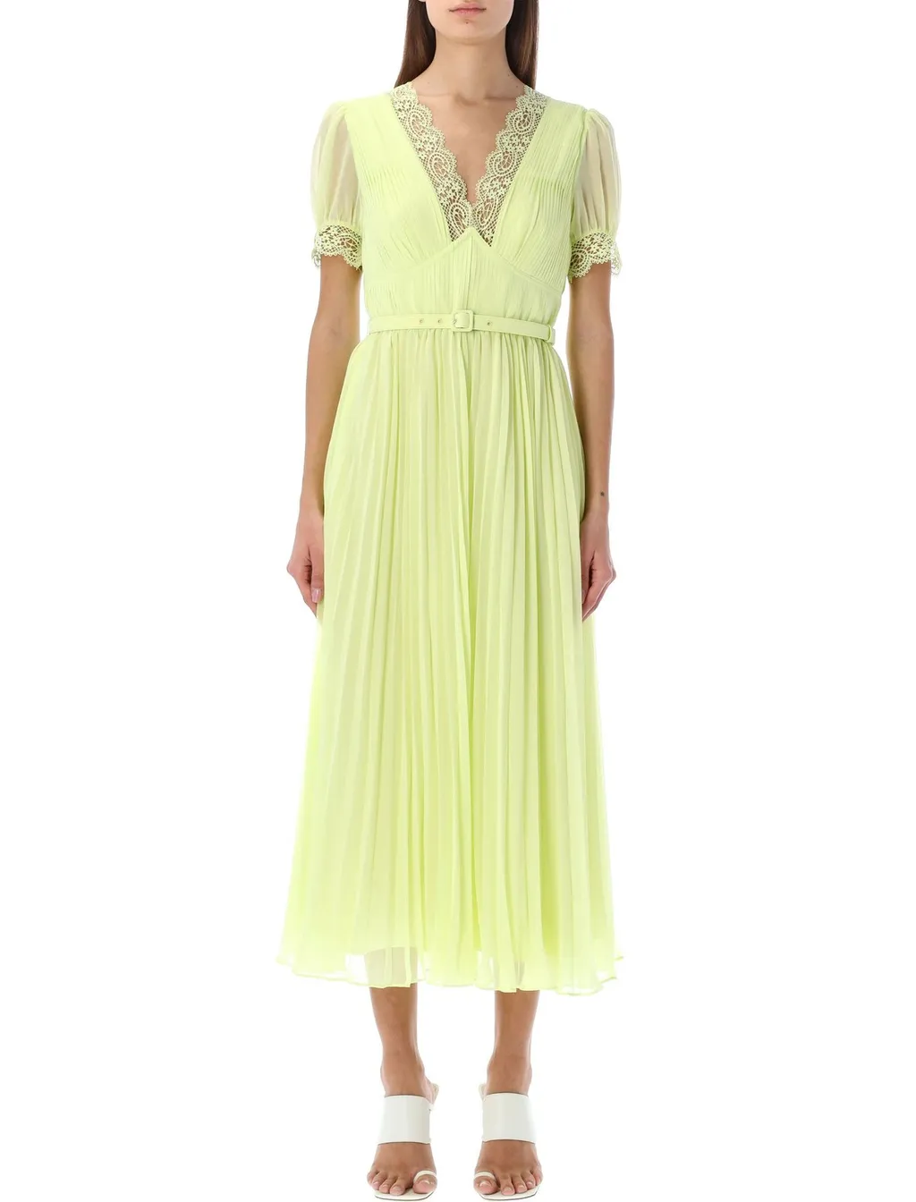 Pleated Midi Dress