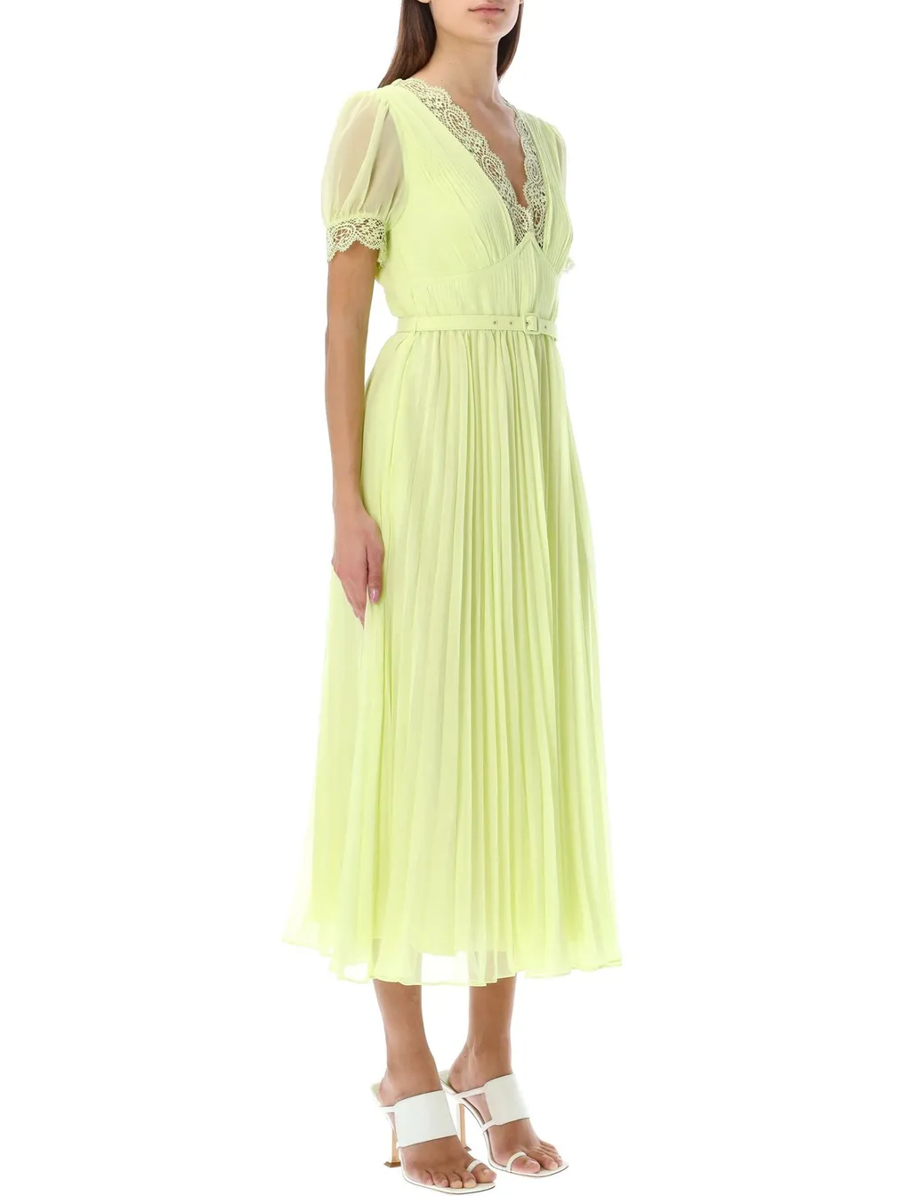 Pleated Midi Dress