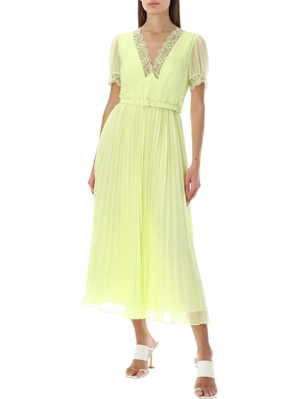 Pleated Midi Dress