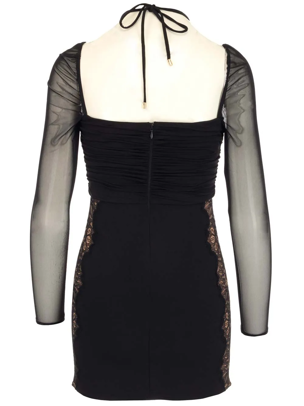 Mesh Sleeve Mini Dress