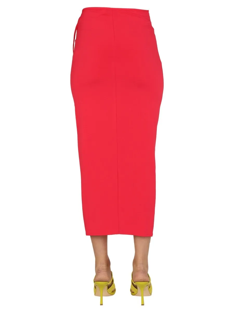 Ruched Midi Skirt