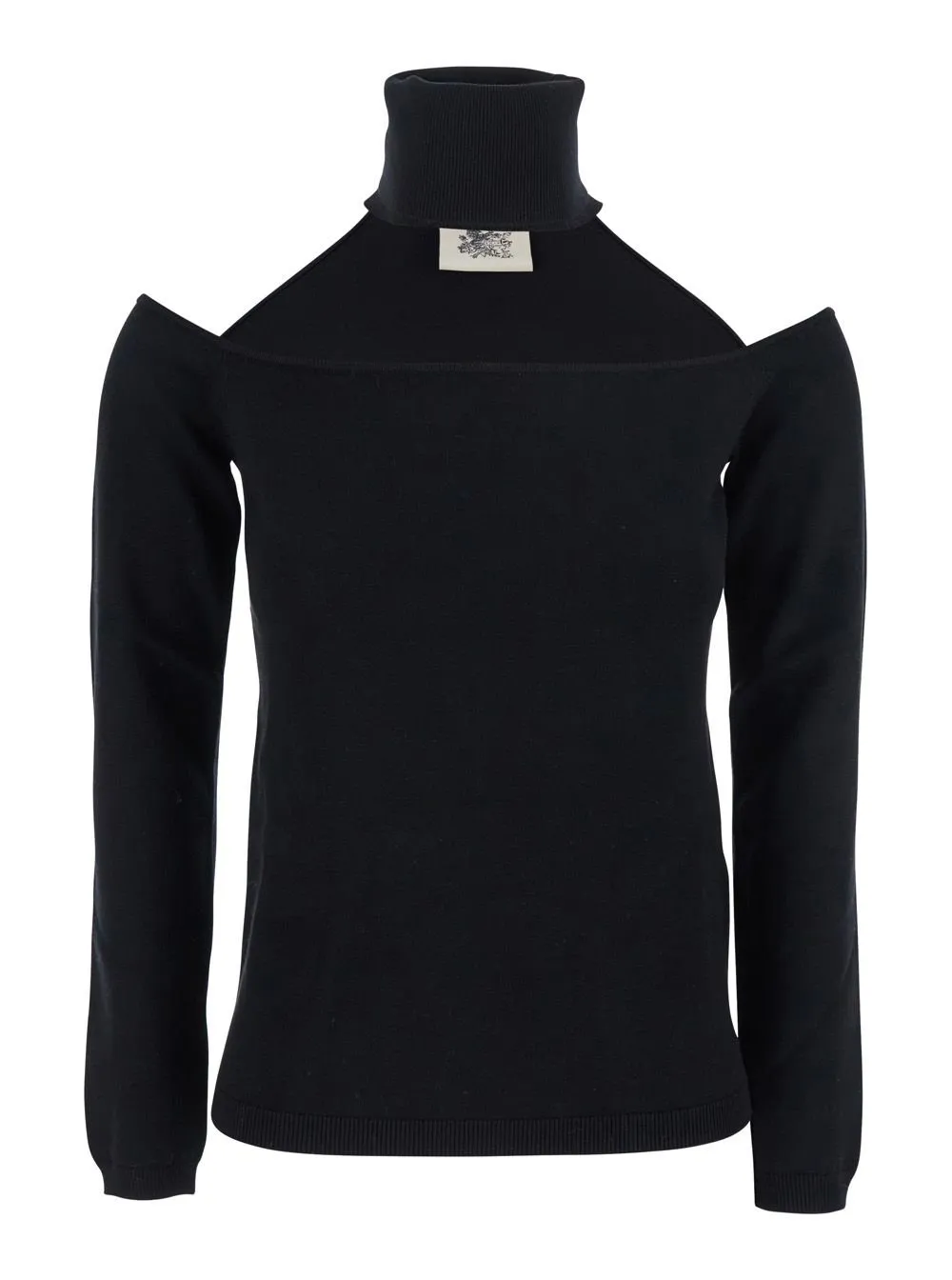 Turtleneck Cold Shoulder Sweater