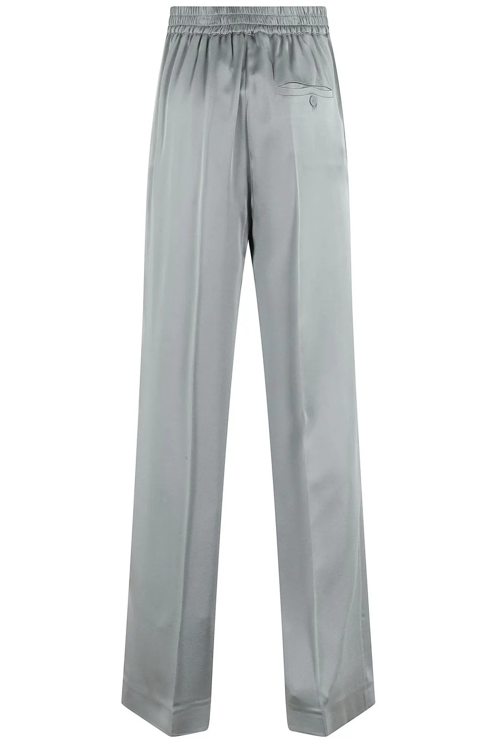 Wide-Leg Satin Trousers
