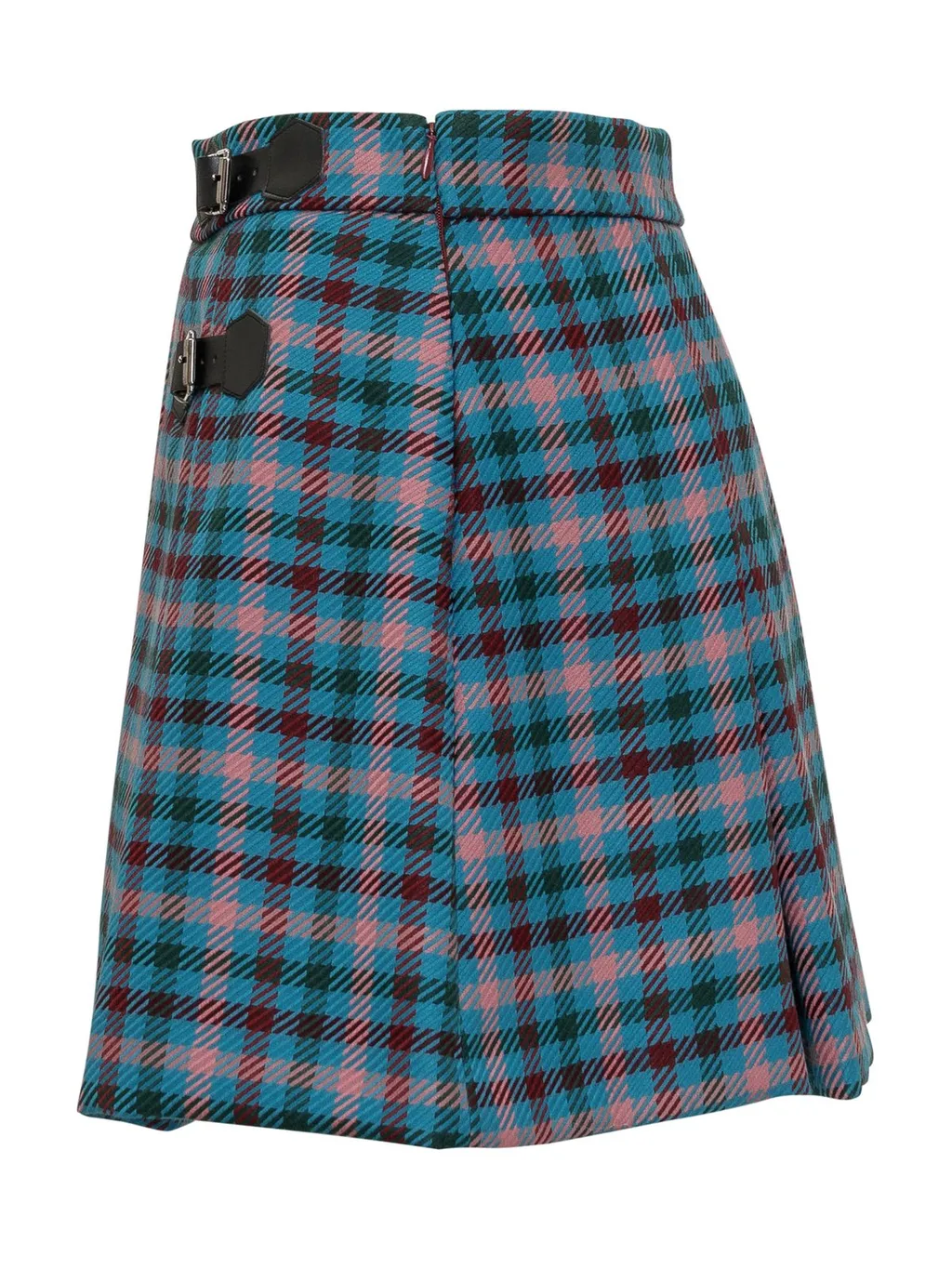 Pleated Plaid Mini Skirt