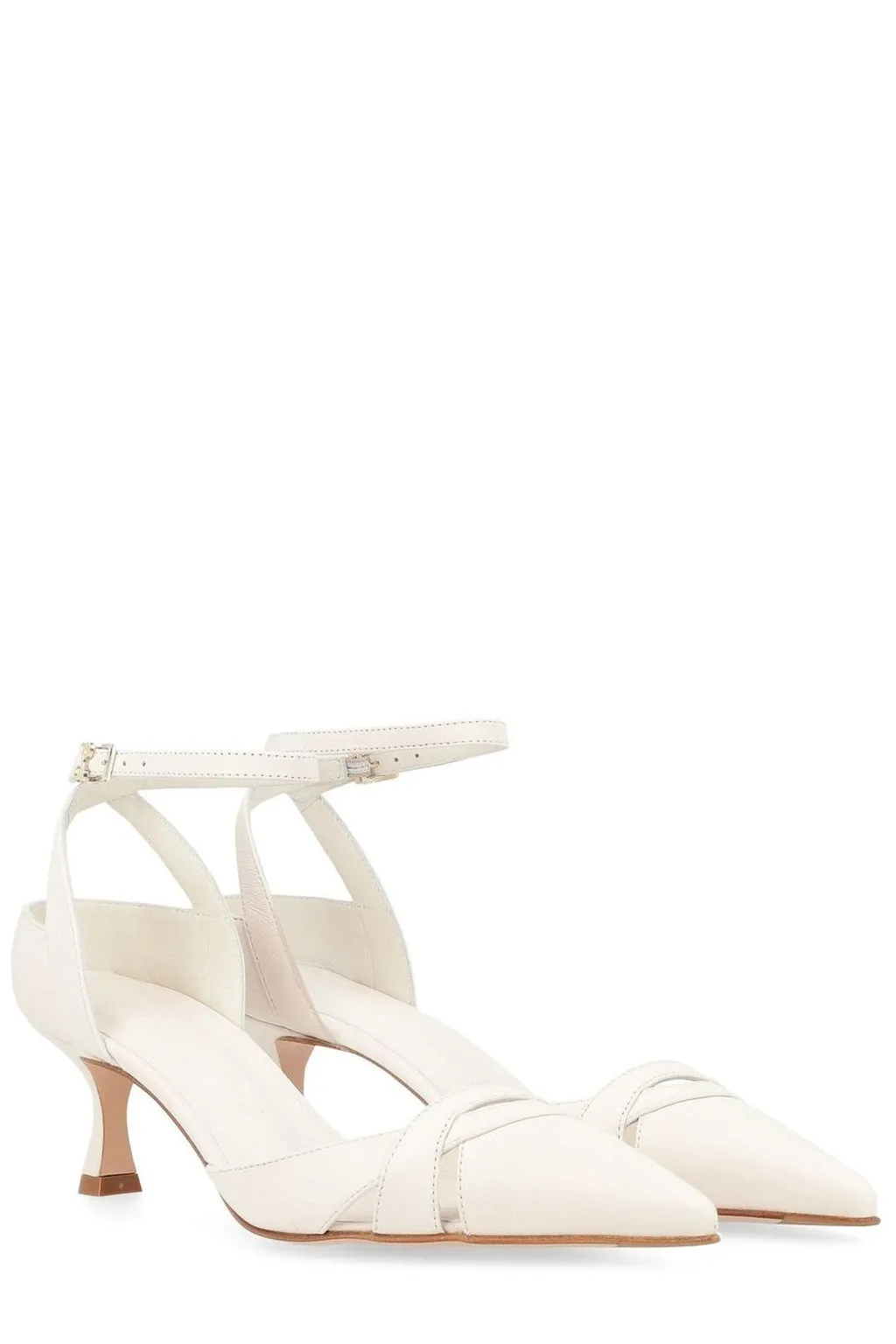 D'orsay Pumps With Ankle Strap