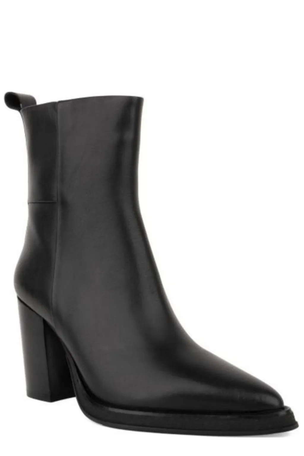 Pointed Toe Block Heel Booties