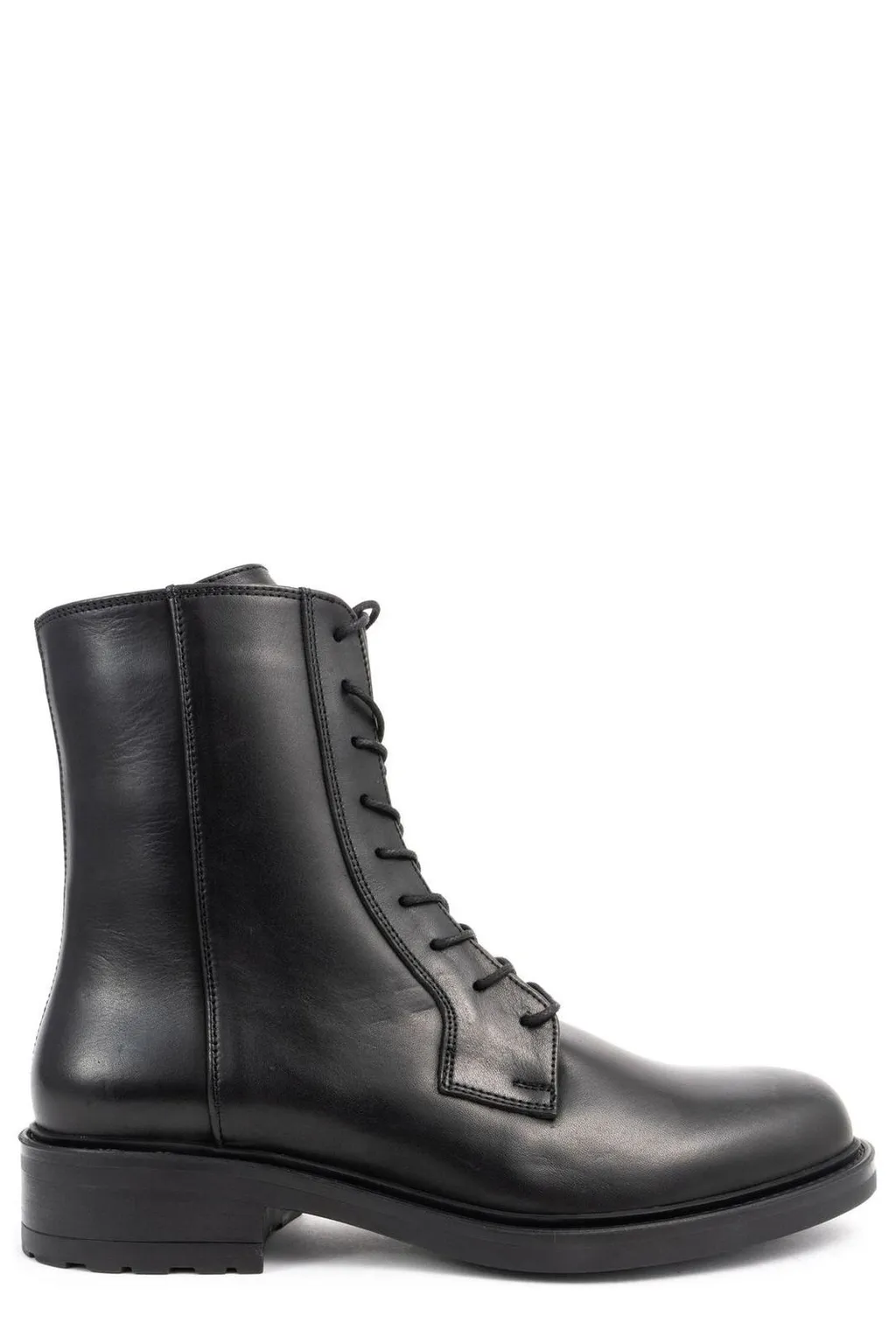 Lace-Up Leather Boots