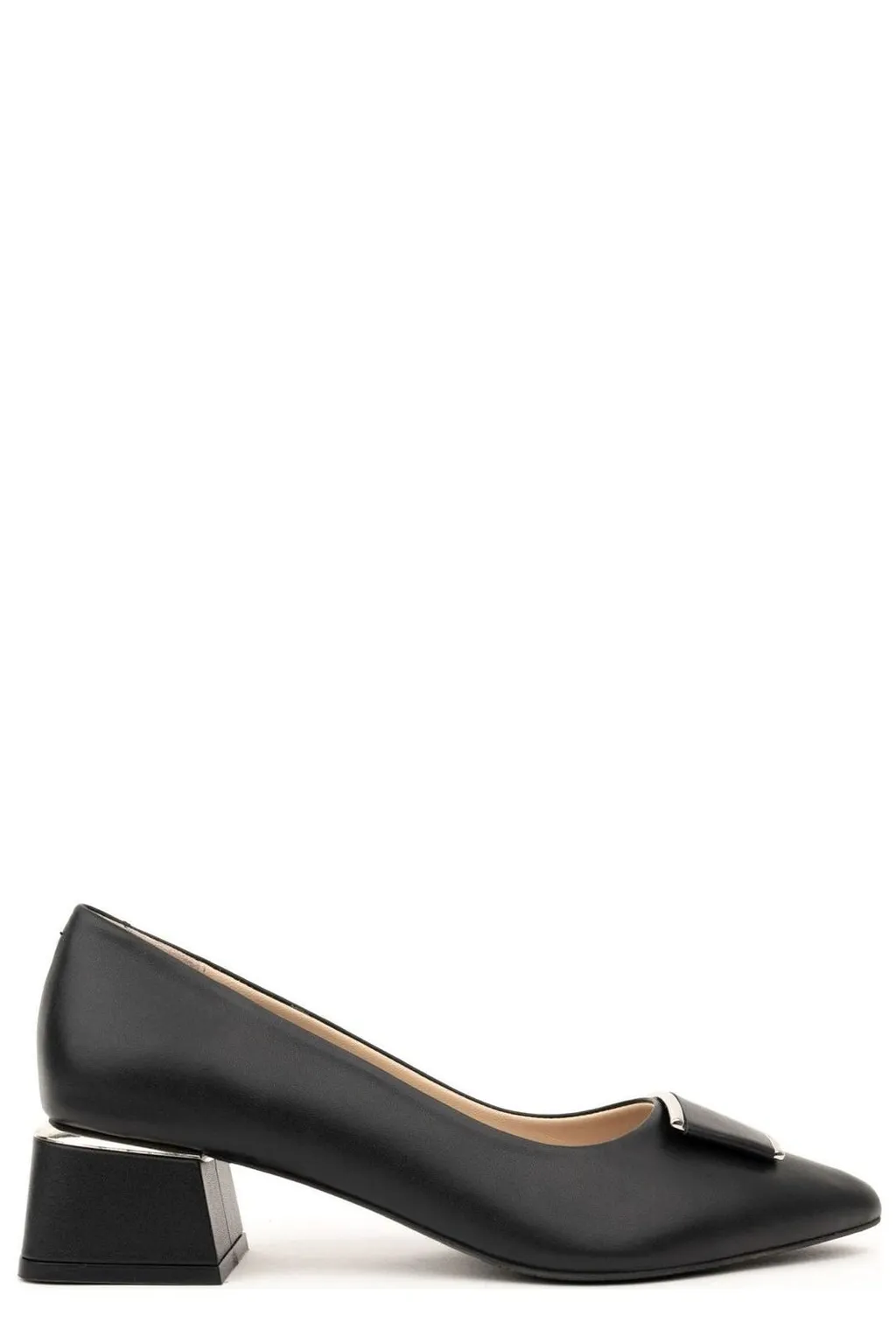 Pointed Toe Block Heel Pumps