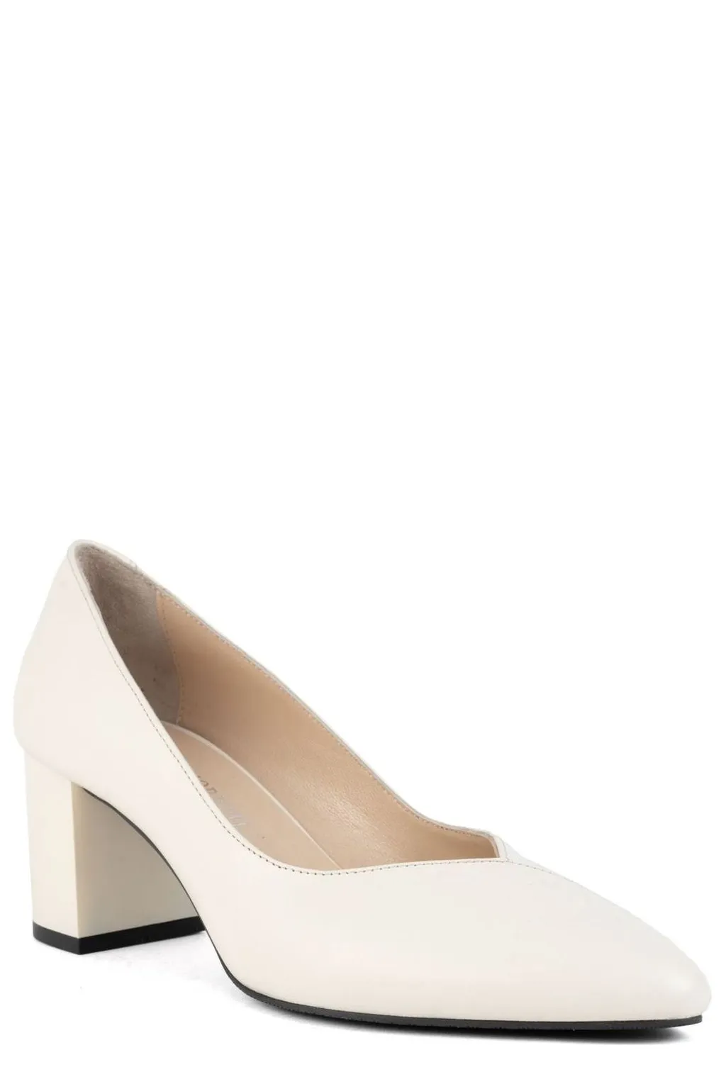 Pointed Toe Block Heel Pumps