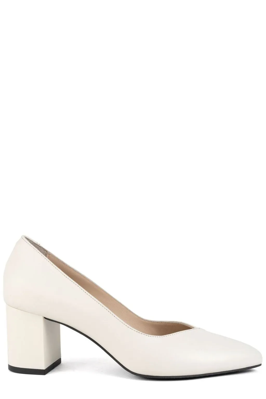 Pointed Toe Block Heel Pumps