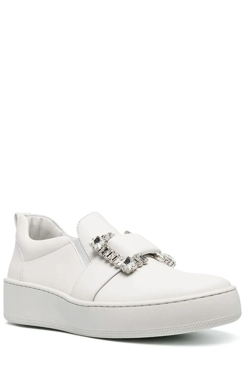 Sneakers With Crystal Buckle