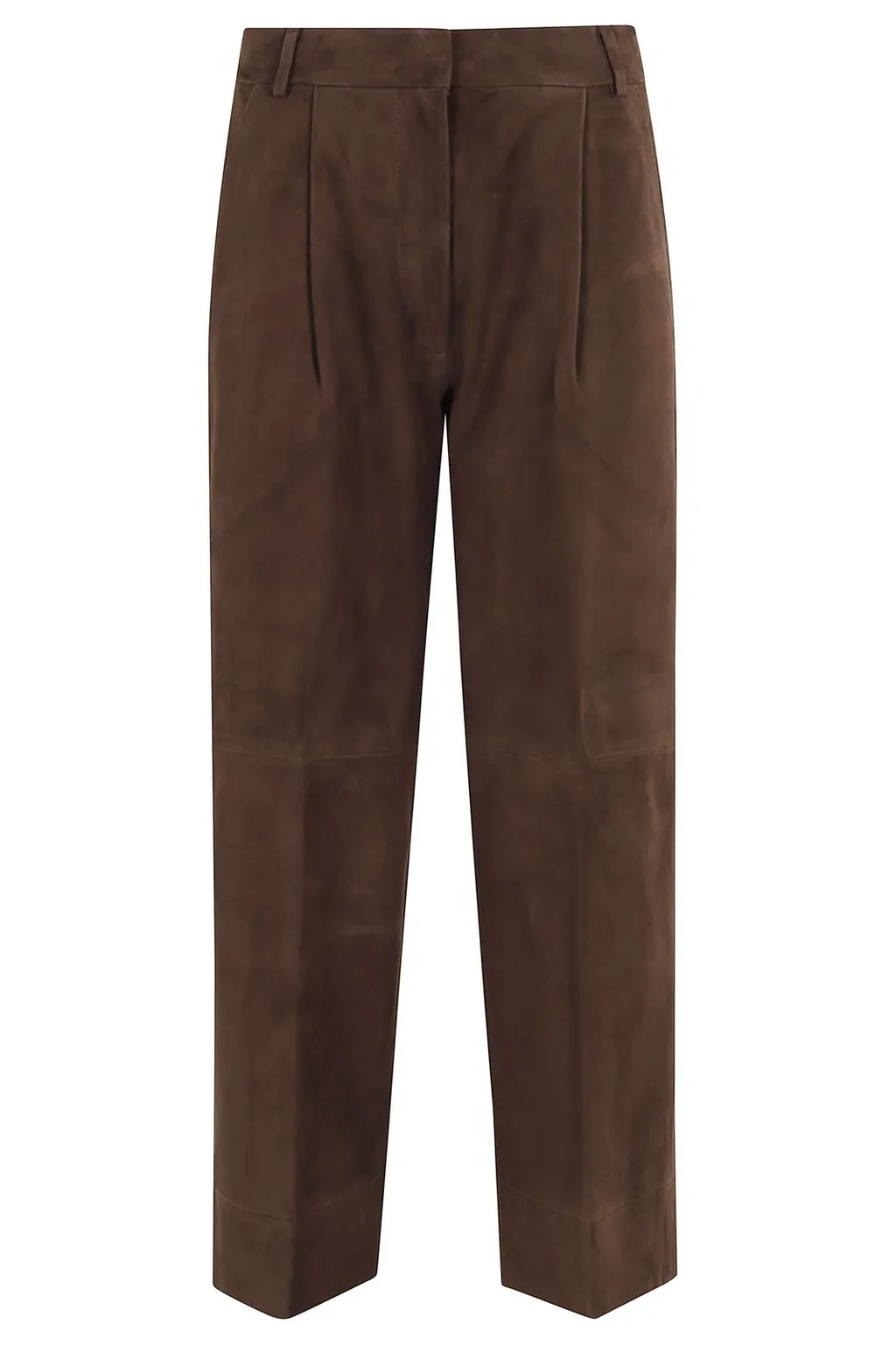 High-Waisted Pleated Trousers