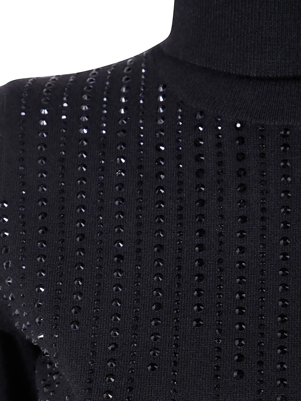 Turtleneck Sweater With Rhinestone Embellishment