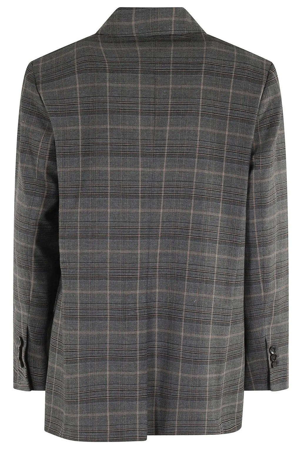 Single-Breasted Plaid Blazer