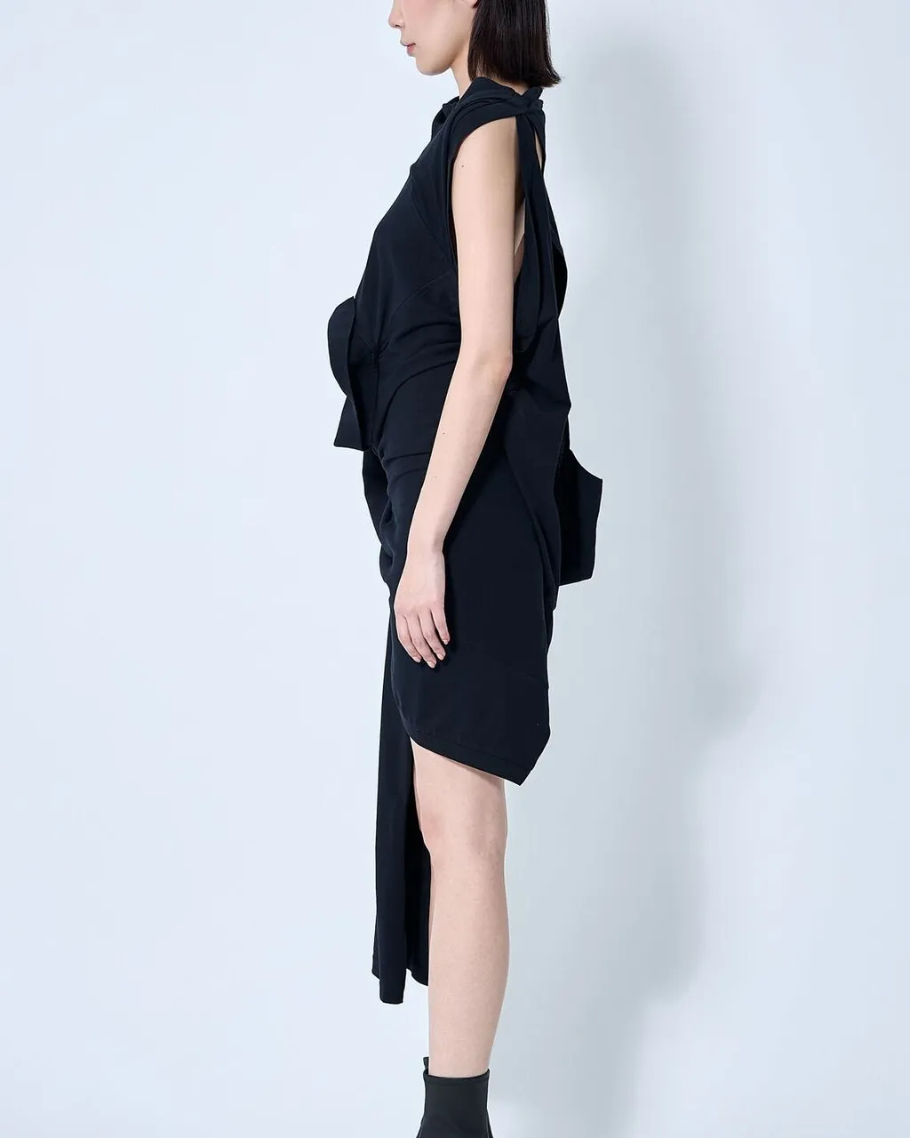 Asymmetrical Draped Dress
