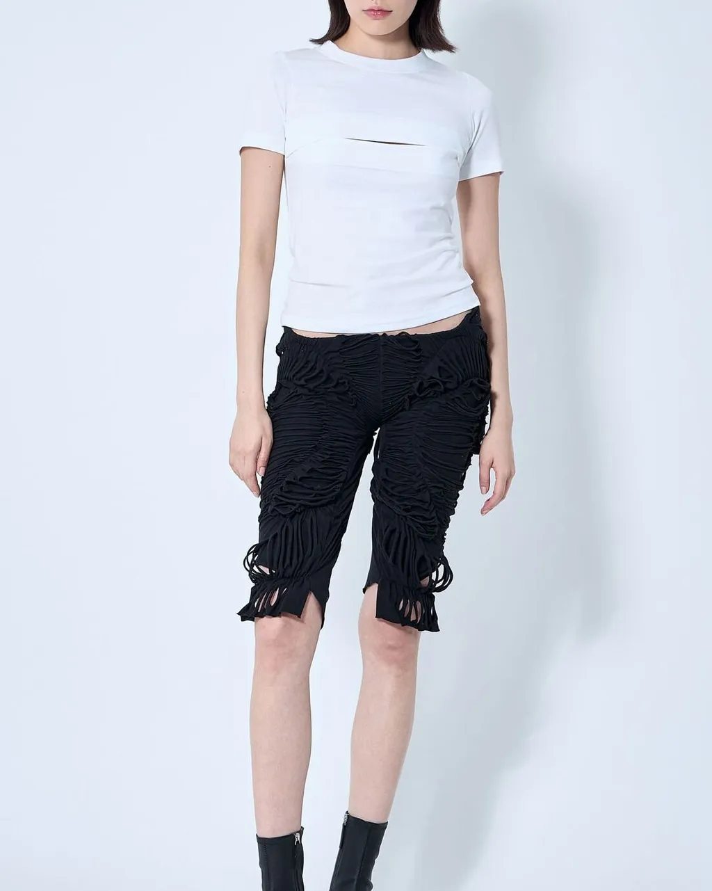 Distressed Cut-Out Leggings