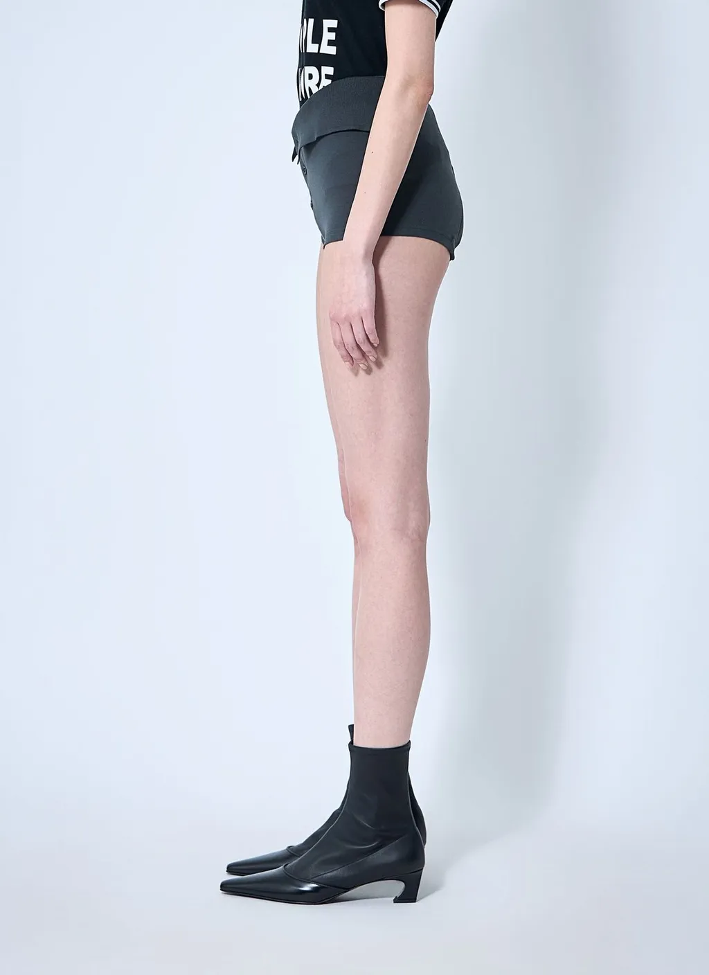 High-Waisted Button-Up Shorts